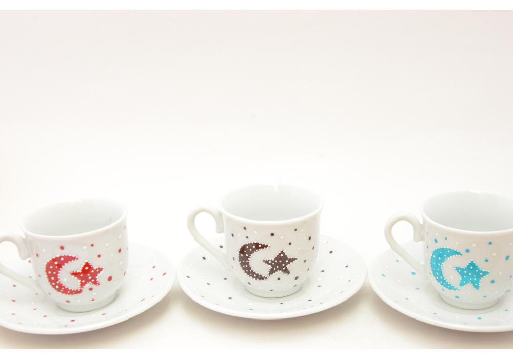 Coffee Cups Handmade painted |Set of 12
